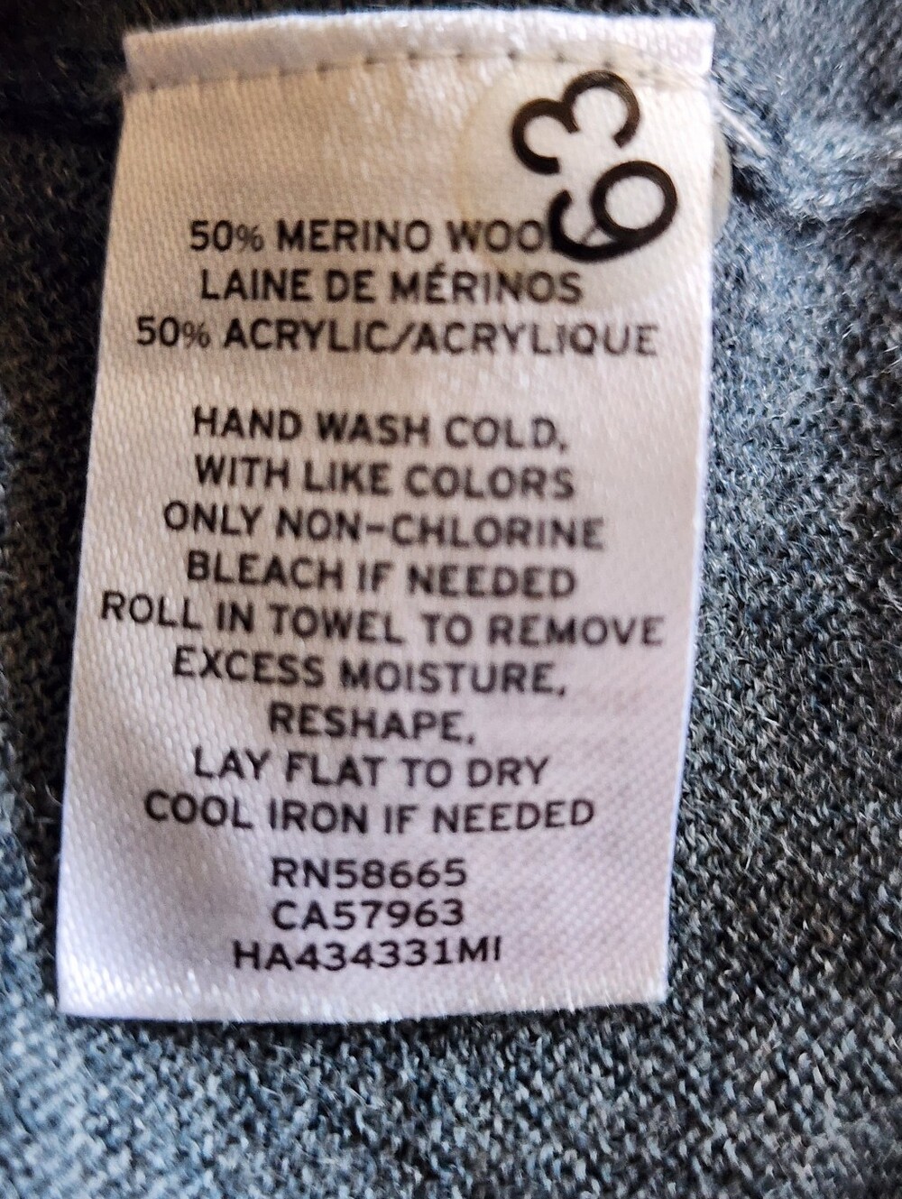 HALOGEN | Sleeveless Merino Wool Turtleneck Knit Top | Heathered Blue/Slate Gray - Picture 3 of 4